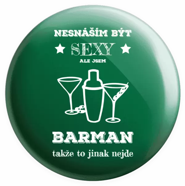 Placka Nesnáším být sexy, ale jsem barman
