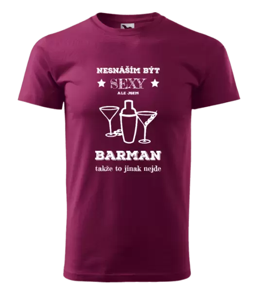 Pánské tričko Nesnáším být sexy, ale jsem barman