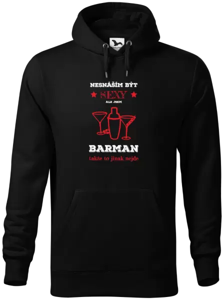Pánská mikina Nesnáším být sexy, ale jsem barman