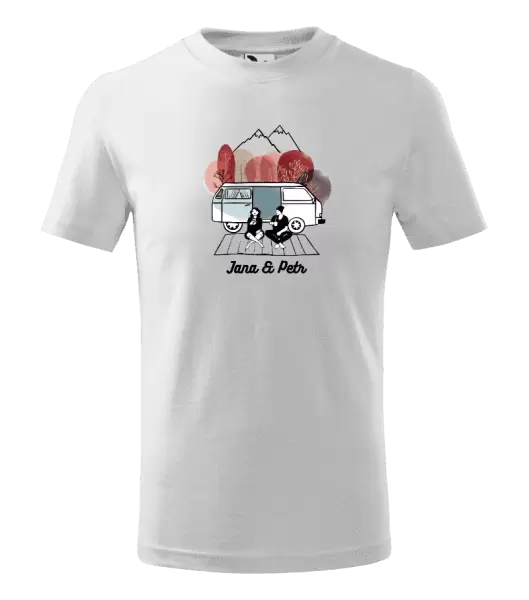 Dětské tričko Podzimní kempování - vlastní jména