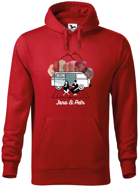 Pánská mikina Podzimní kempování - vlastní jména