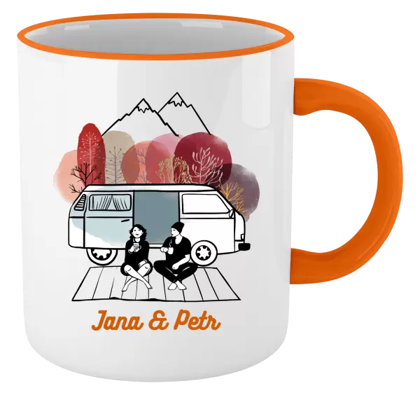Hrnek Podzimní kempování - vlastní jména