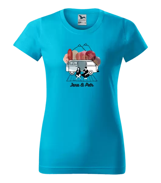 Dámské tričko Podzimní kempování - vlastní jména