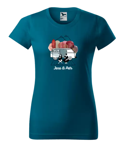 Dámské tričko Podzimní kempování - vlastní jména