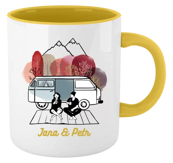 Hrnek Podzimní kempování - vlastní jména