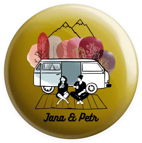 Placka Podzimní kempování - vlastní jména