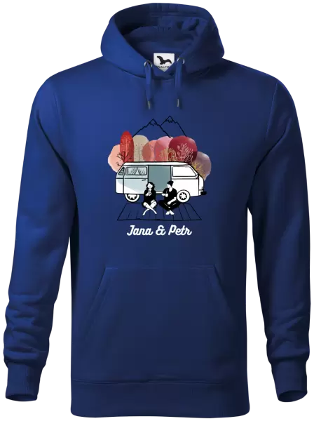 Pánská mikina Podzimní kempování - vlastní jména