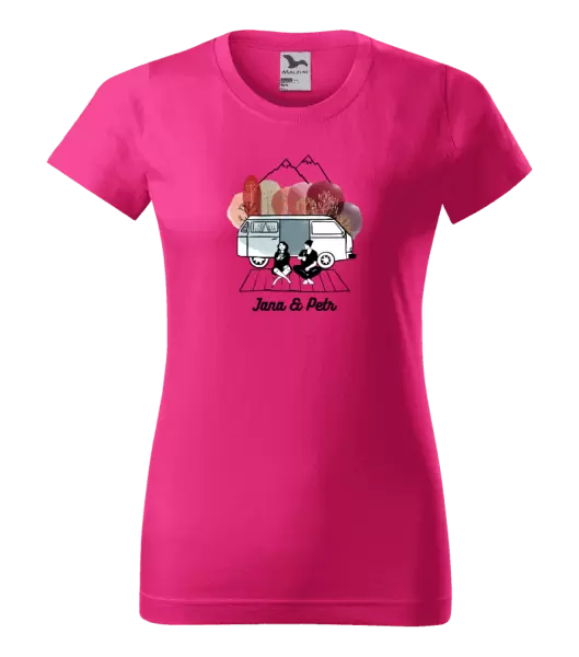 Dámské tričko Podzimní kempování - vlastní jména