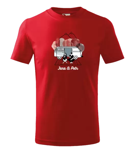 Dětské tričko Podzimní kempování - vlastní jména