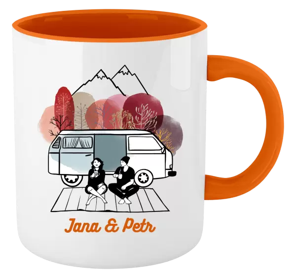 Hrnek Podzimní kempování - vlastní jména