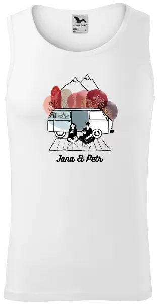 Pánské tílko Podzimní kempování - vlastní jména