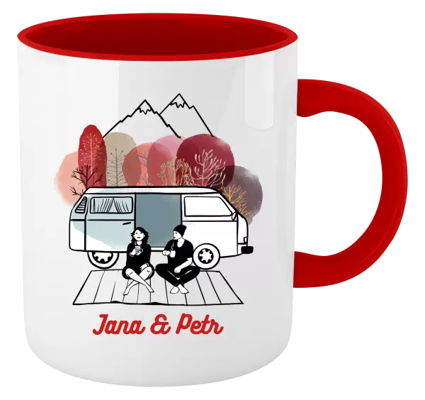 Hrnek Podzimní kempování - vlastní jména