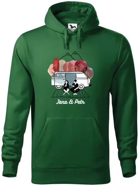 Pánská mikina Podzimní kempování - vlastní jména