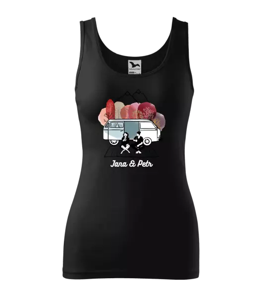 Dámské tílko Podzimní kempování - vlastní jména