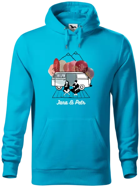 Pánská mikina Podzimní kempování - vlastní jména