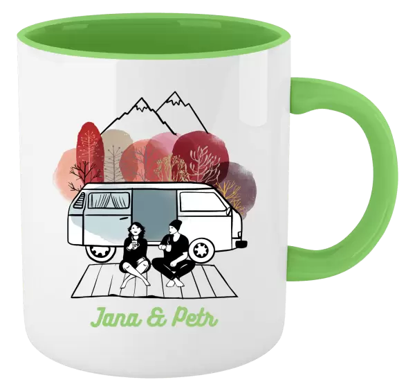 Hrnek Podzimní kempování - vlastní jména