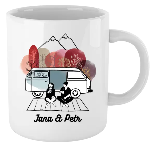 Hrnek Podzimní kempování - vlastní jména