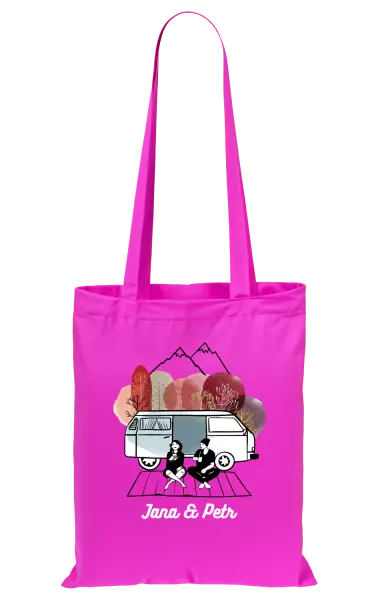 Látková taška Podzimní kempování - vlastní jména