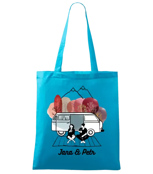 Látková taška Podzimní kempování - vlastní jména