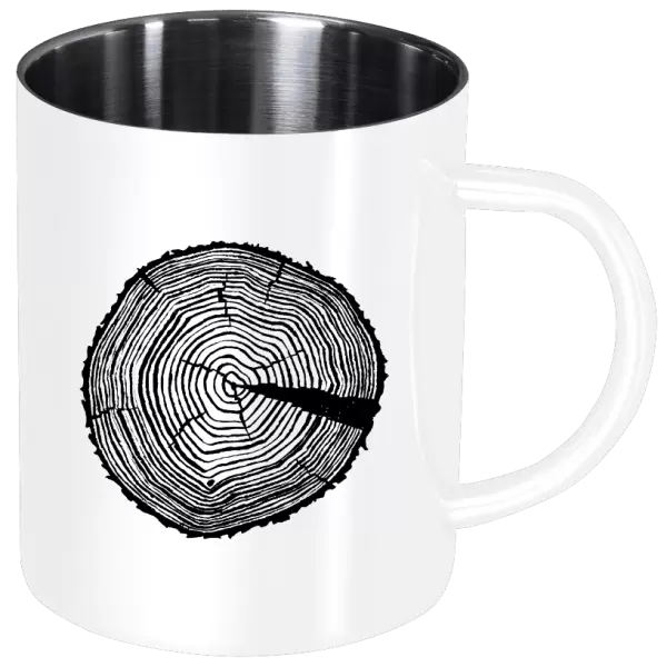 Nerezový hrnek Pařez