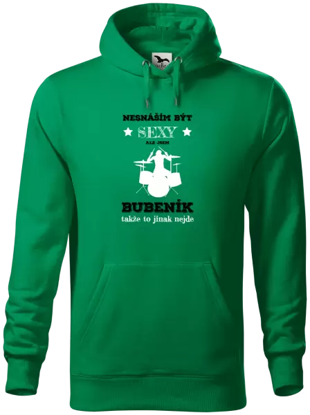 Pánská mikina Nesnáším být sexy, ale jsem bubeník