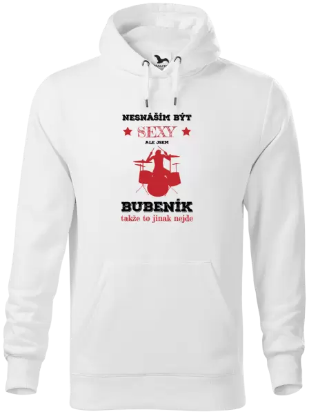Pánská mikina Nesnáším být sexy, ale jsem bubeník