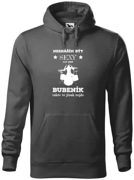 Pánská mikina Nesnáším být sexy, ale jsem bubeník