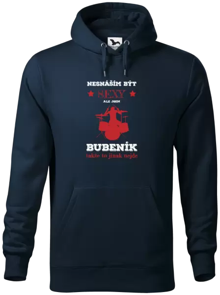 Pánská mikina Nesnáším být sexy, ale jsem bubeník