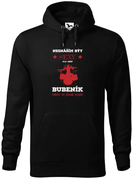 Pánská mikina Nesnáším být sexy, ale jsem bubeník