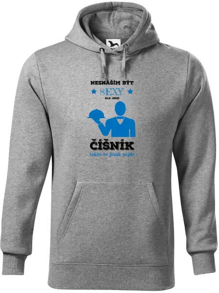 Pánská mikina Nesnáším být sexy, ale jsem číšník