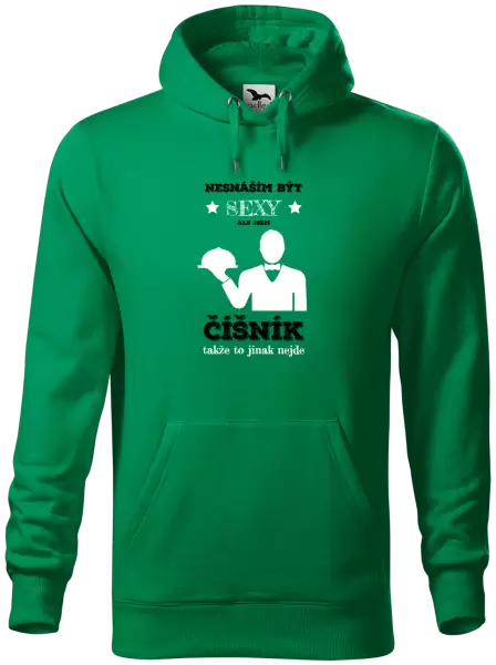 Pánská mikina Nesnáším být sexy, ale jsem číšník