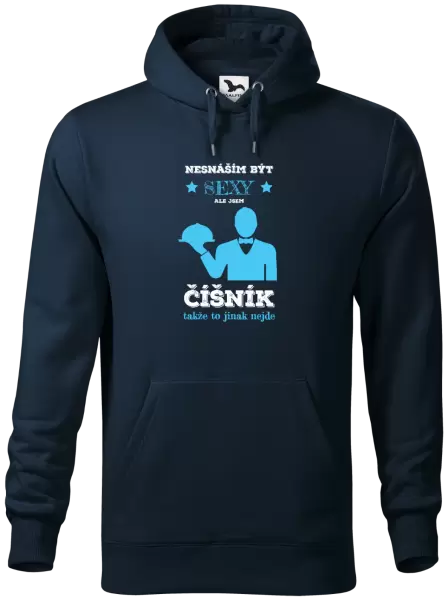 Pánská mikina Nesnáším být sexy, ale jsem číšník