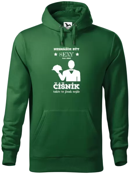 Pánská mikina Nesnáším být sexy, ale jsem číšník
