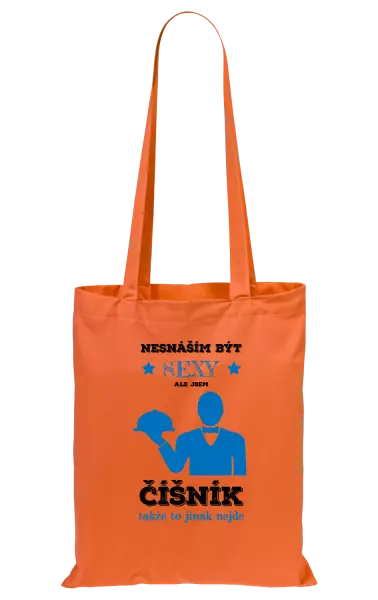 Látková taška Nesnáším být sexy, ale jsem číšník