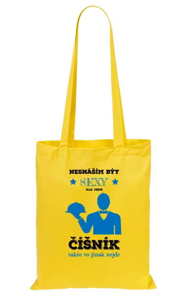 Látková taška Nesnáším být sexy, ale jsem číšník