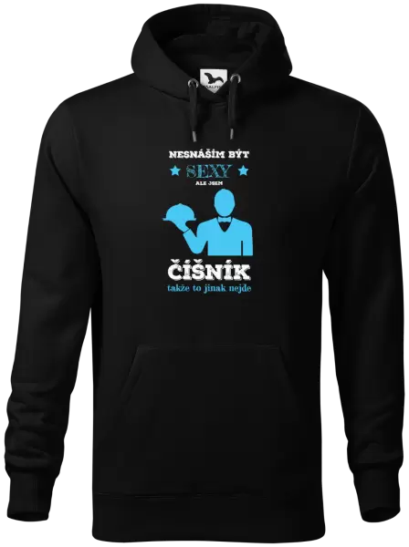Pánská mikina Nesnáším být sexy, ale jsem číšník