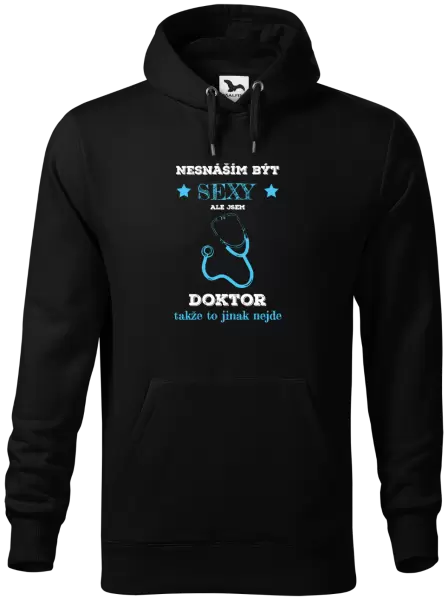 Pánská mikina Nesnáším být sexy, ale jsem doktor
