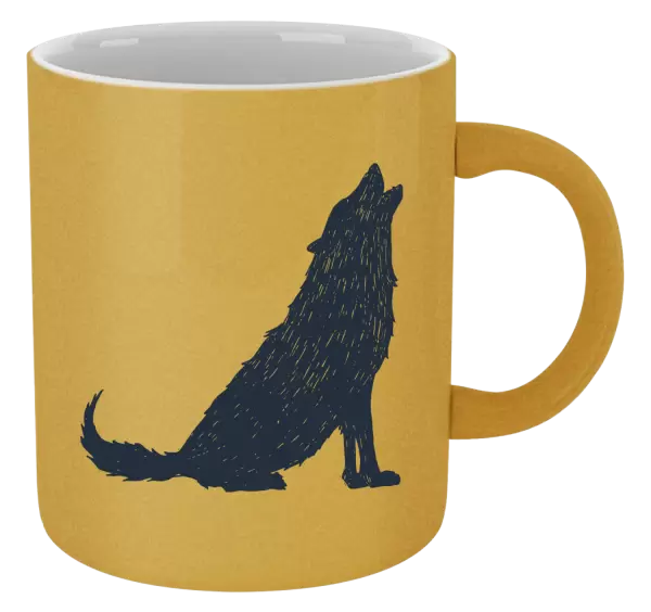 Metalický hrnek Vlk