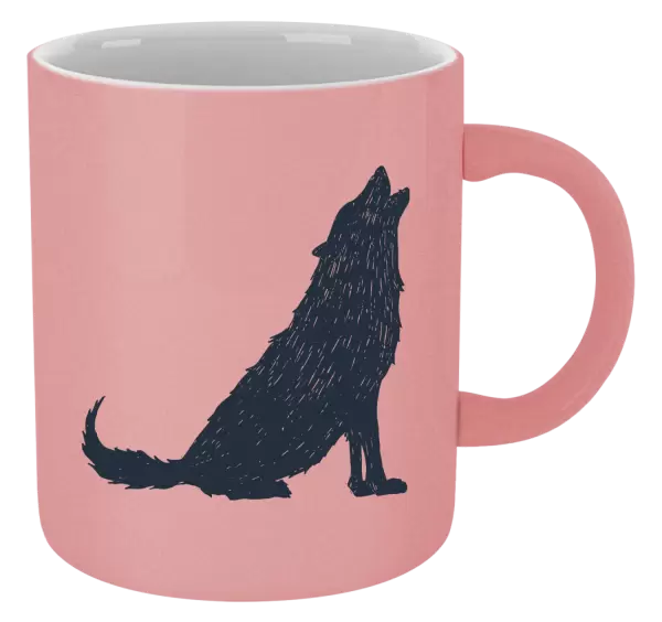 Metalický hrnek Vlk