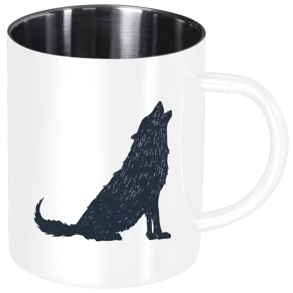 Nerezový hrnček Vlk