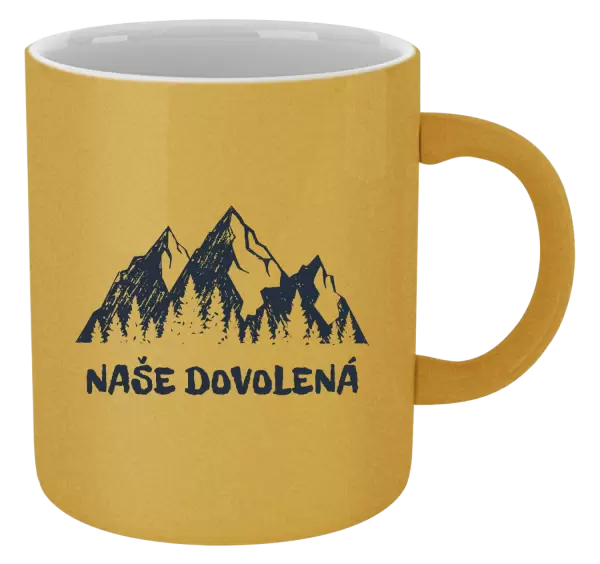 Metalický hrnek Naše dovolená