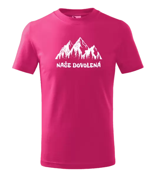 Dětské tričko Naše dovolená