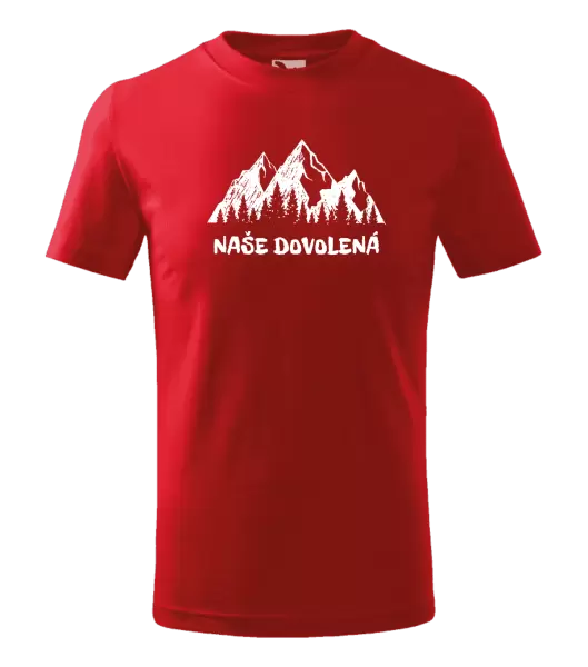 Dětské tričko Naše dovolená