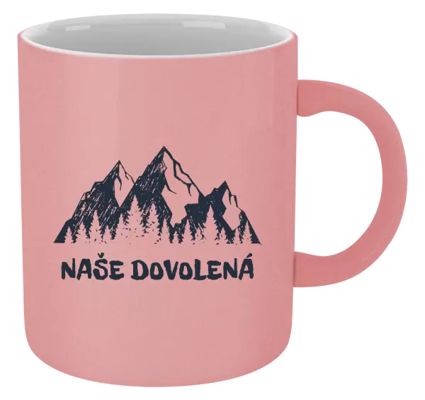 Metalický hrnek Naše dovolená