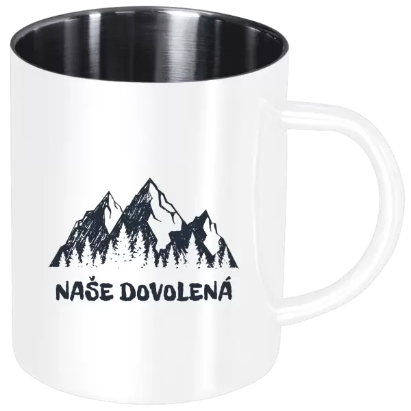 Nerezový hrnek Naše dovolená