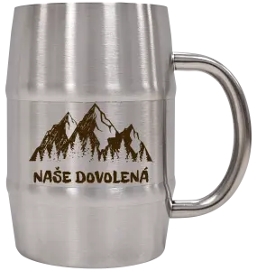 Nerezový chladicí půllitr Naše dovolená