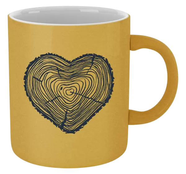 Hrnček metalický Peň srdce