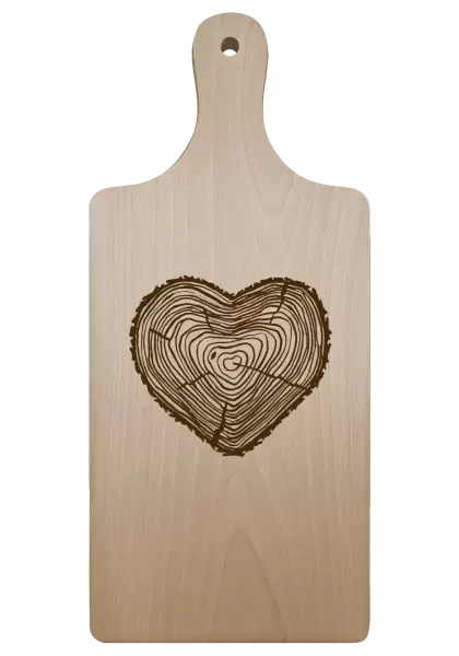 Doštička Peň srdce