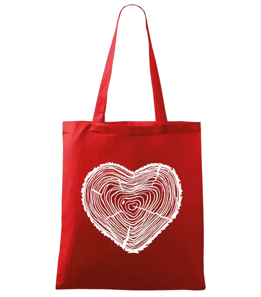 Látková taška Pařez srdce 