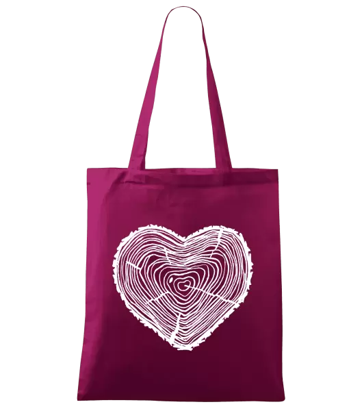 Látková taška Pařez srdce 